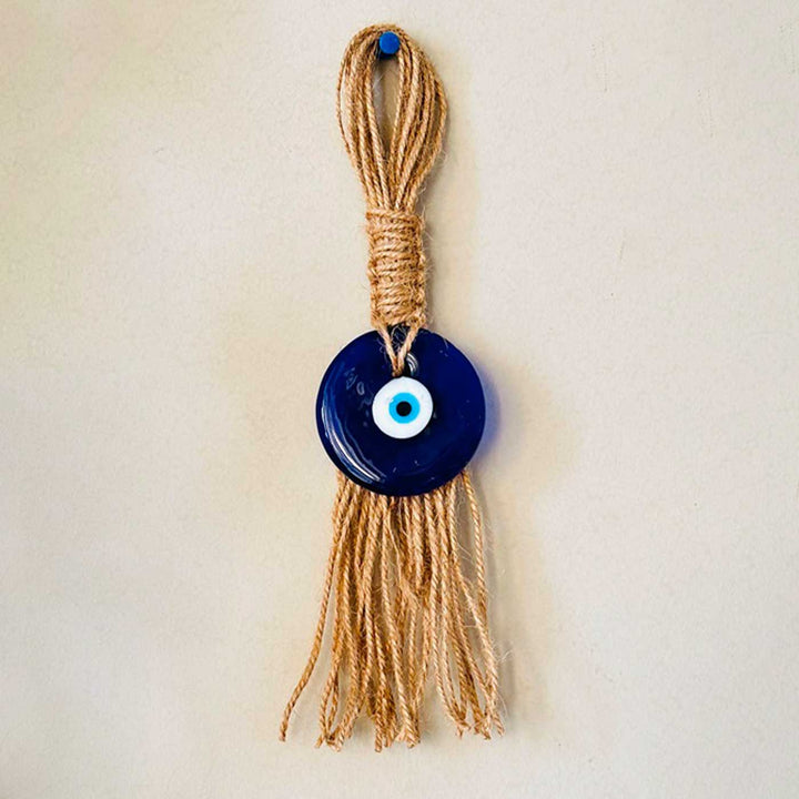 Round Evil Eye Jute Hanging