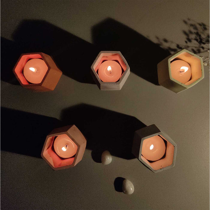 Handmade Stylish Hexa Deep Candle Holder