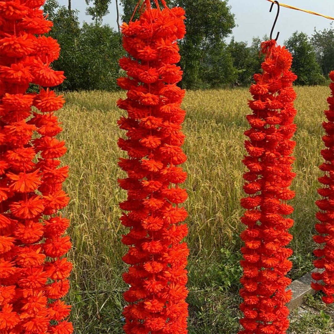 Handmade Orange Monotone Decorative Ladi Hangings