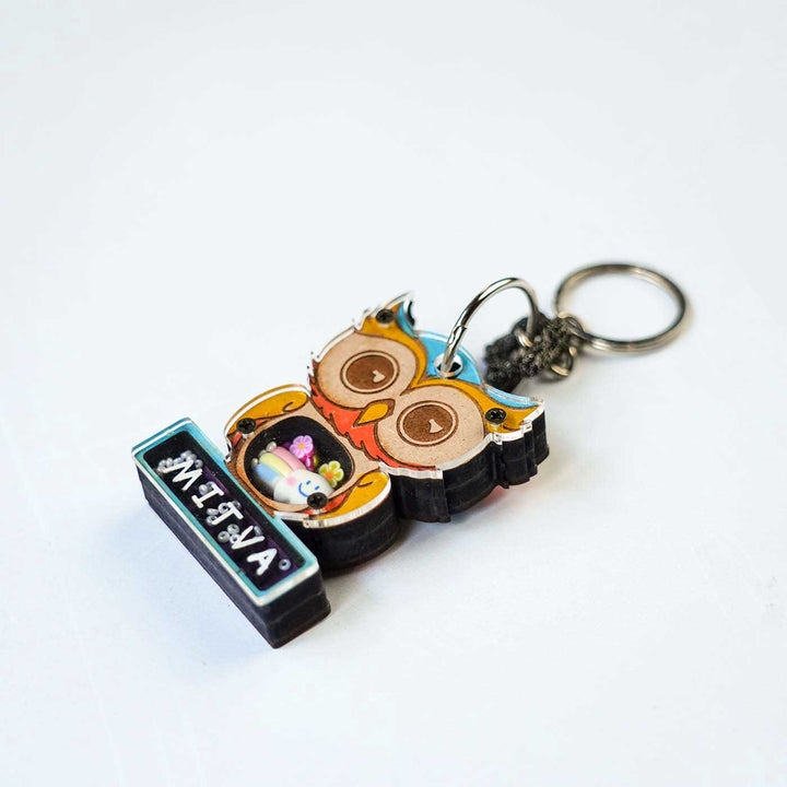 Personalized Cute Owl Keychain For Kids