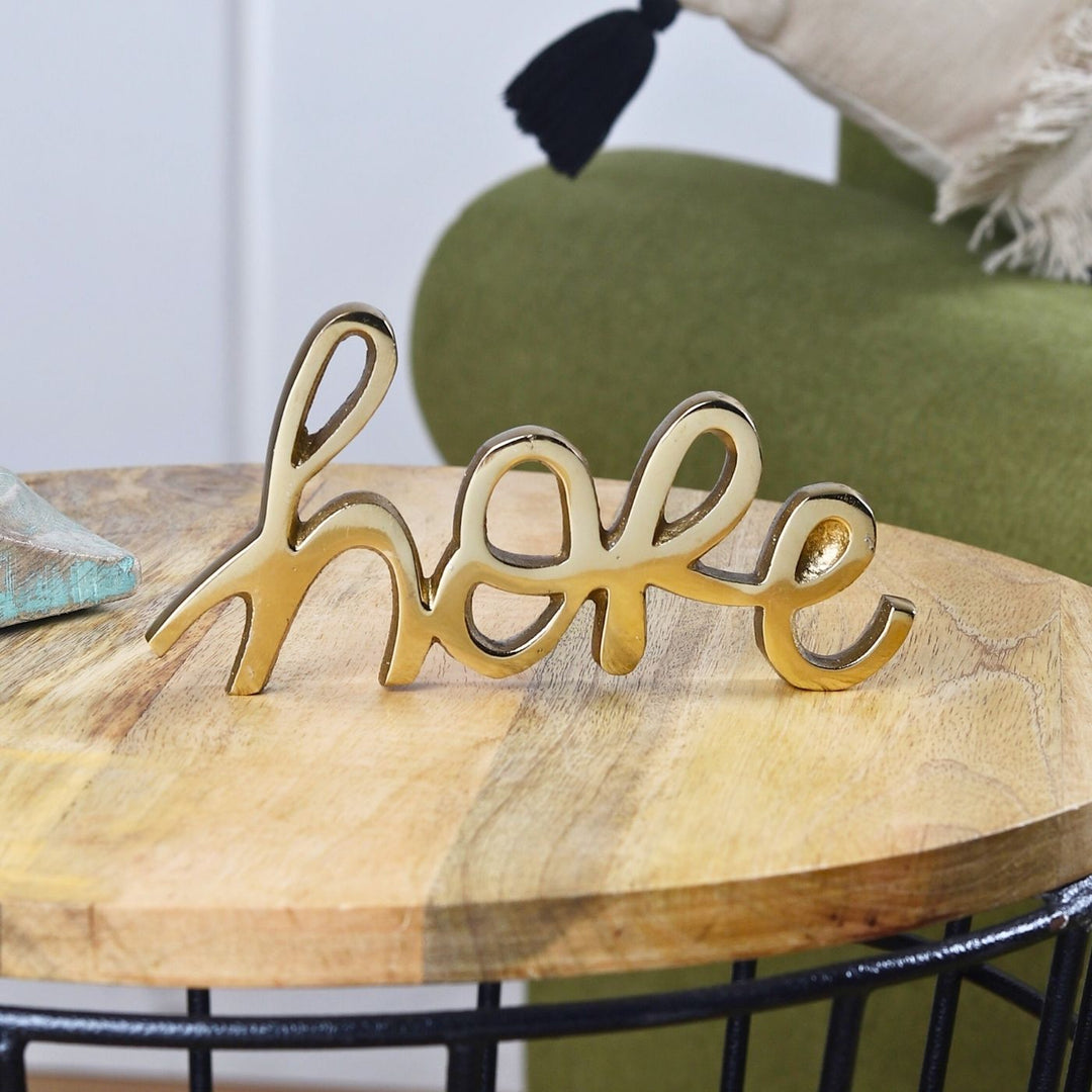 Handmade Gold 'Hope' Free Standing Showpiece