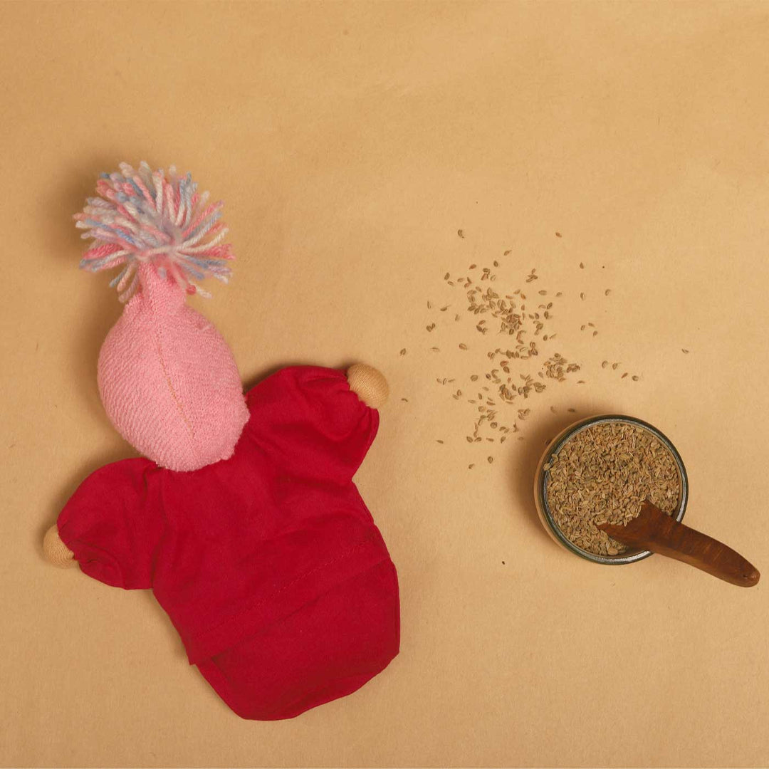 Handmade Ajwain Hot Fuchsia Cotton Doll