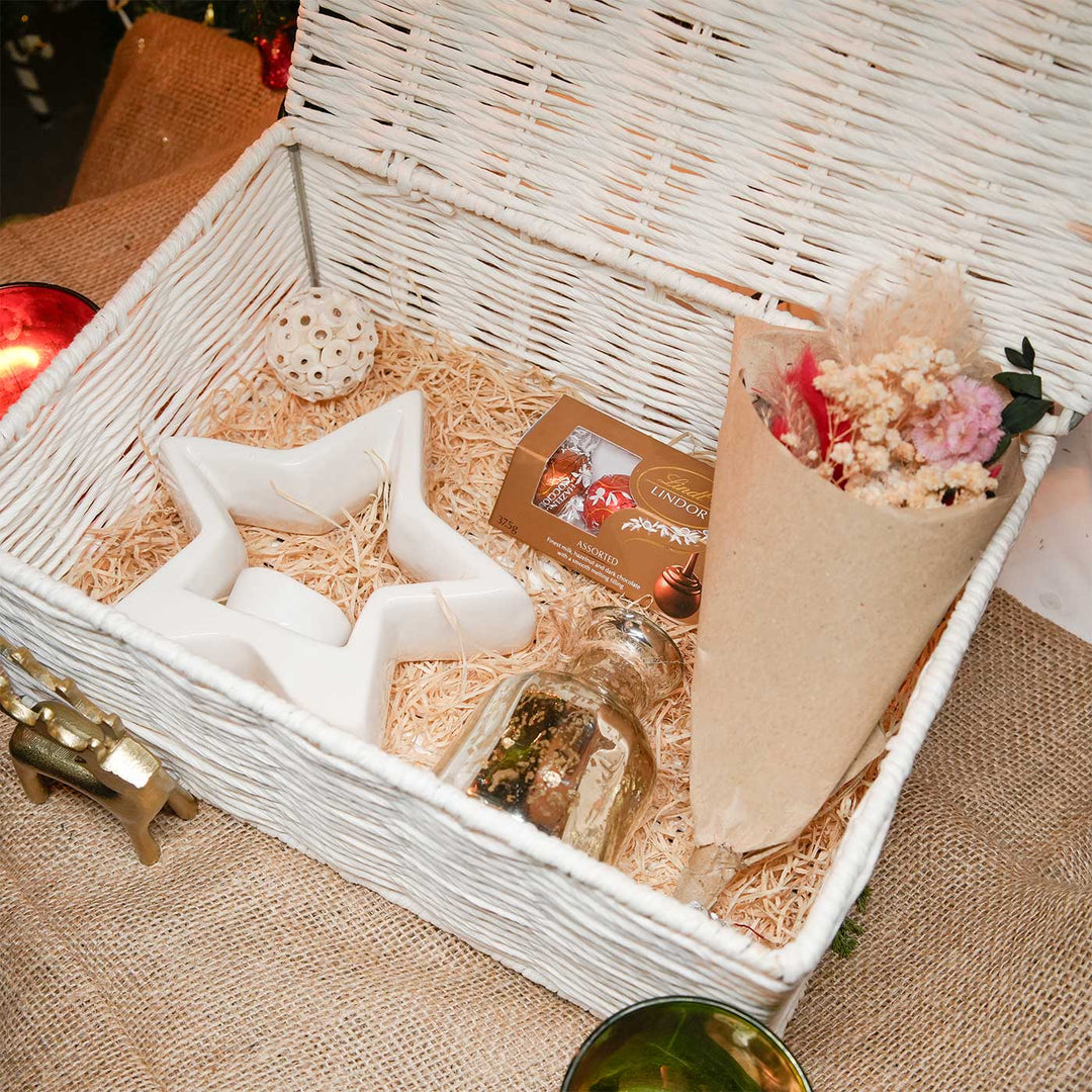 Light Christmas Glass Hamper | Xmas Gifting Ideas