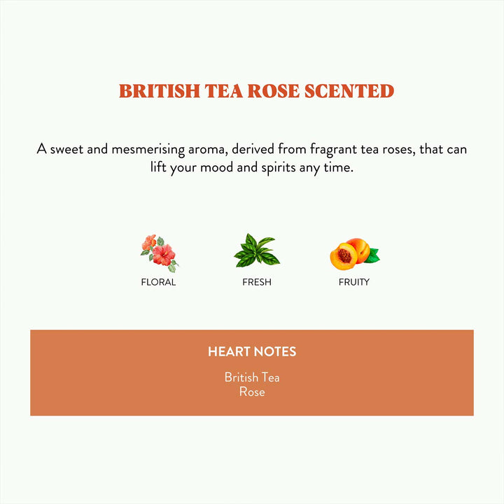 Hand Poured British Tea Rose Scented Soy Wax Candle