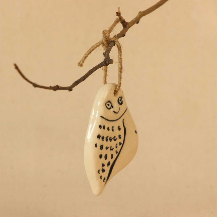 Handmade Ceramic Bird Ornaments For Christmas Tree Decoration | Set Of 5