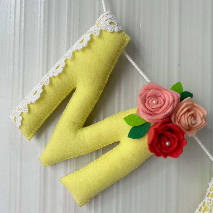 Personalized Flower Field Bunting Garland Felt Bunting / Garland For Kids