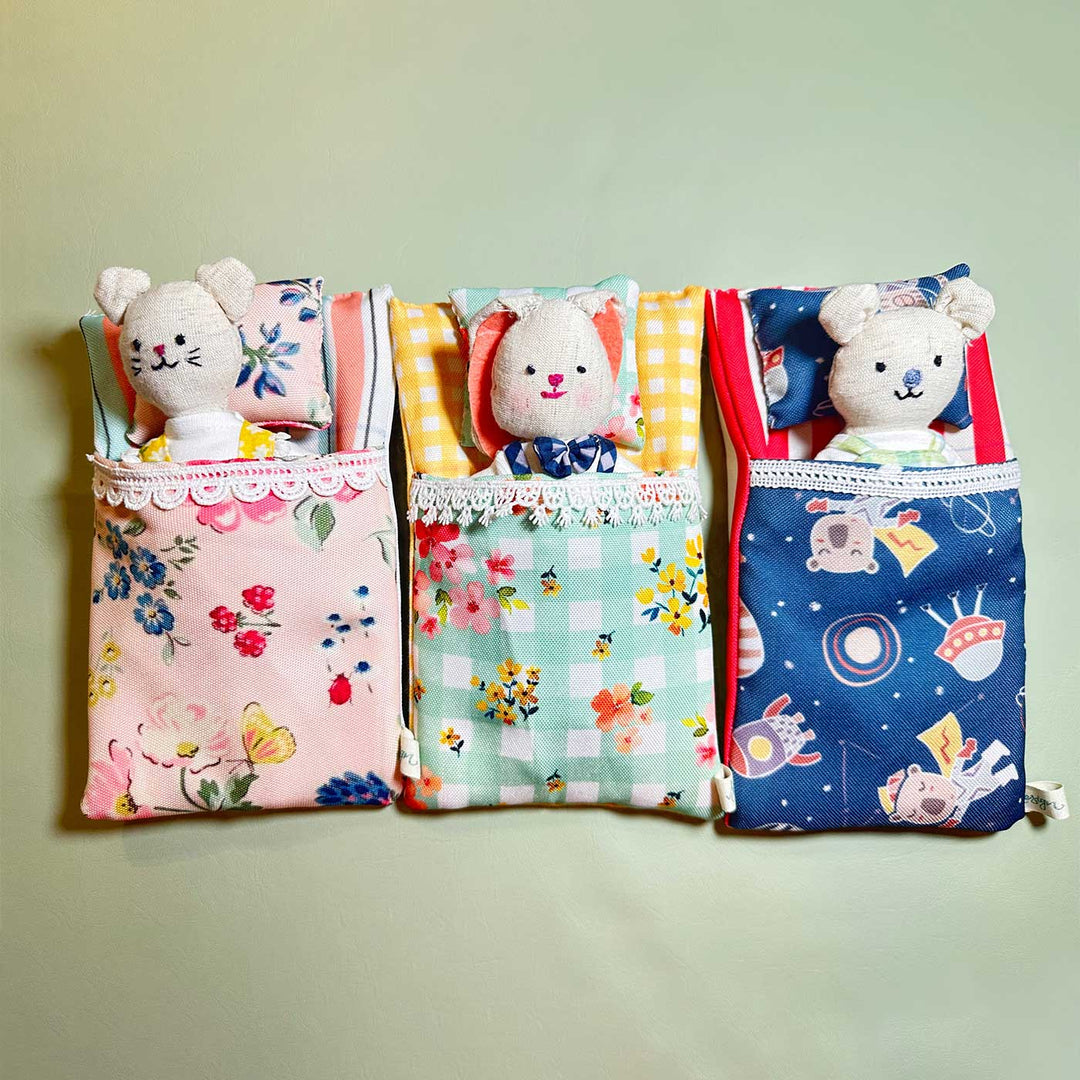 Printed Kids Miniature Cotton Bed For Toys