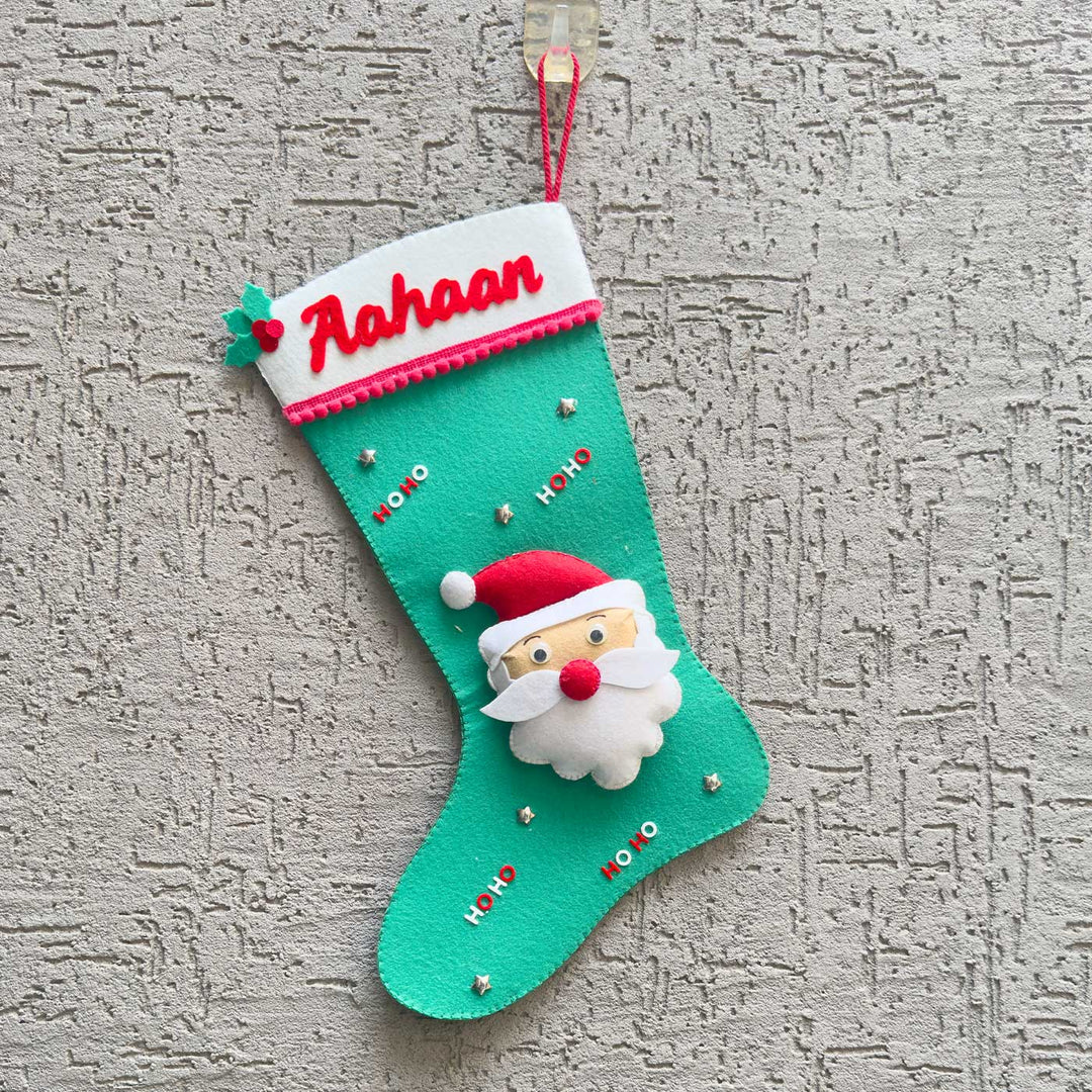 Personalized Santa Claus Theme Felt Stockings For Christmas Decoration