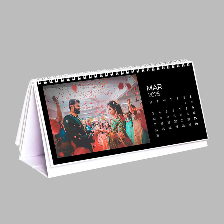 Photo Personalized Custom Glossy Finish 2025 Table Calender