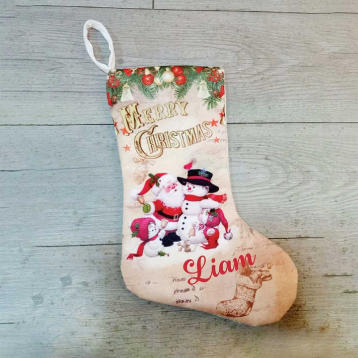 Personalized Mini Champagne Velvet Stockings For Christmas Decoration