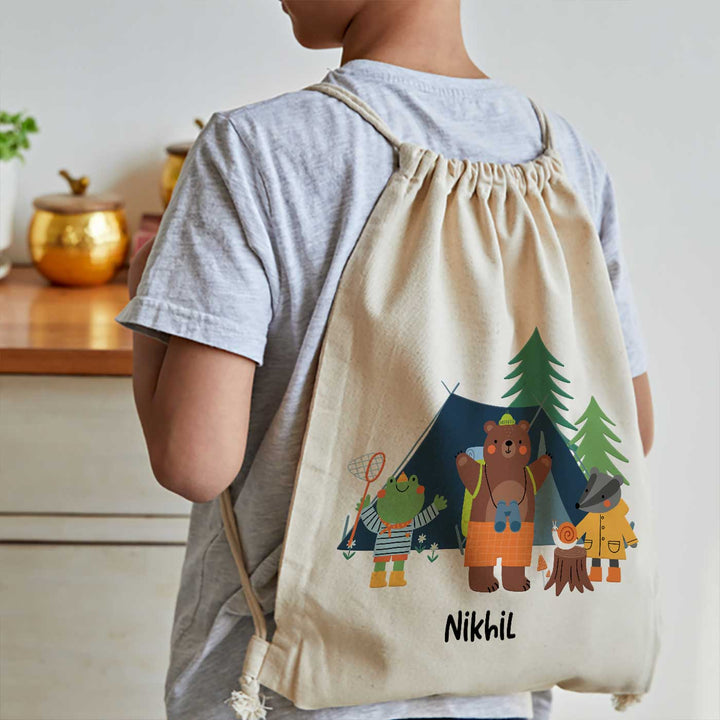 Personalized Into The Wild Theme Cotton Backpack