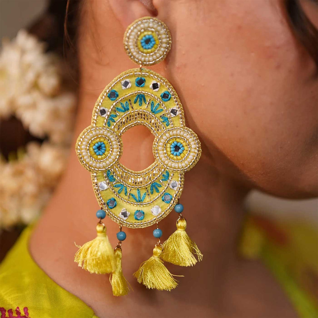 Handmade Mastani Beaded Earrings