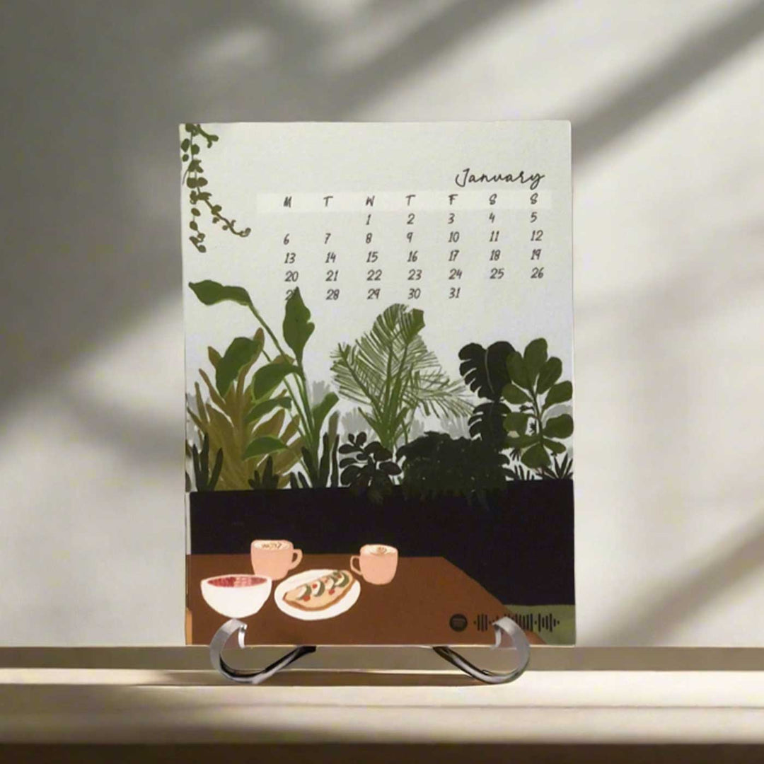 A Café State Of Mind 2025 Calendar With Acrylic Stand