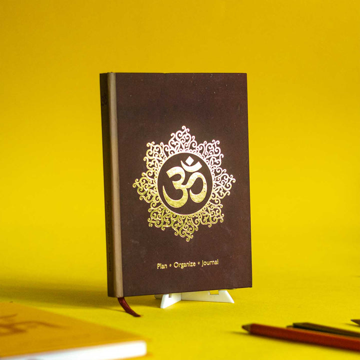 Printed Om Planner With Wellness Tracker & Bookmark