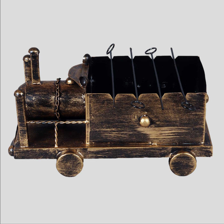 Handmade Barbeque Train Shaped Platter With Skewers