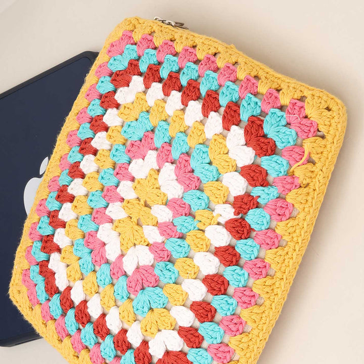 Handmade Crochet Multicolour Ipad Sleeve