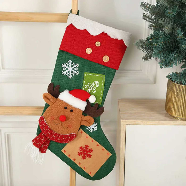 Personalized Snowflake Serenade Felt Stockings For Christmas Decoration