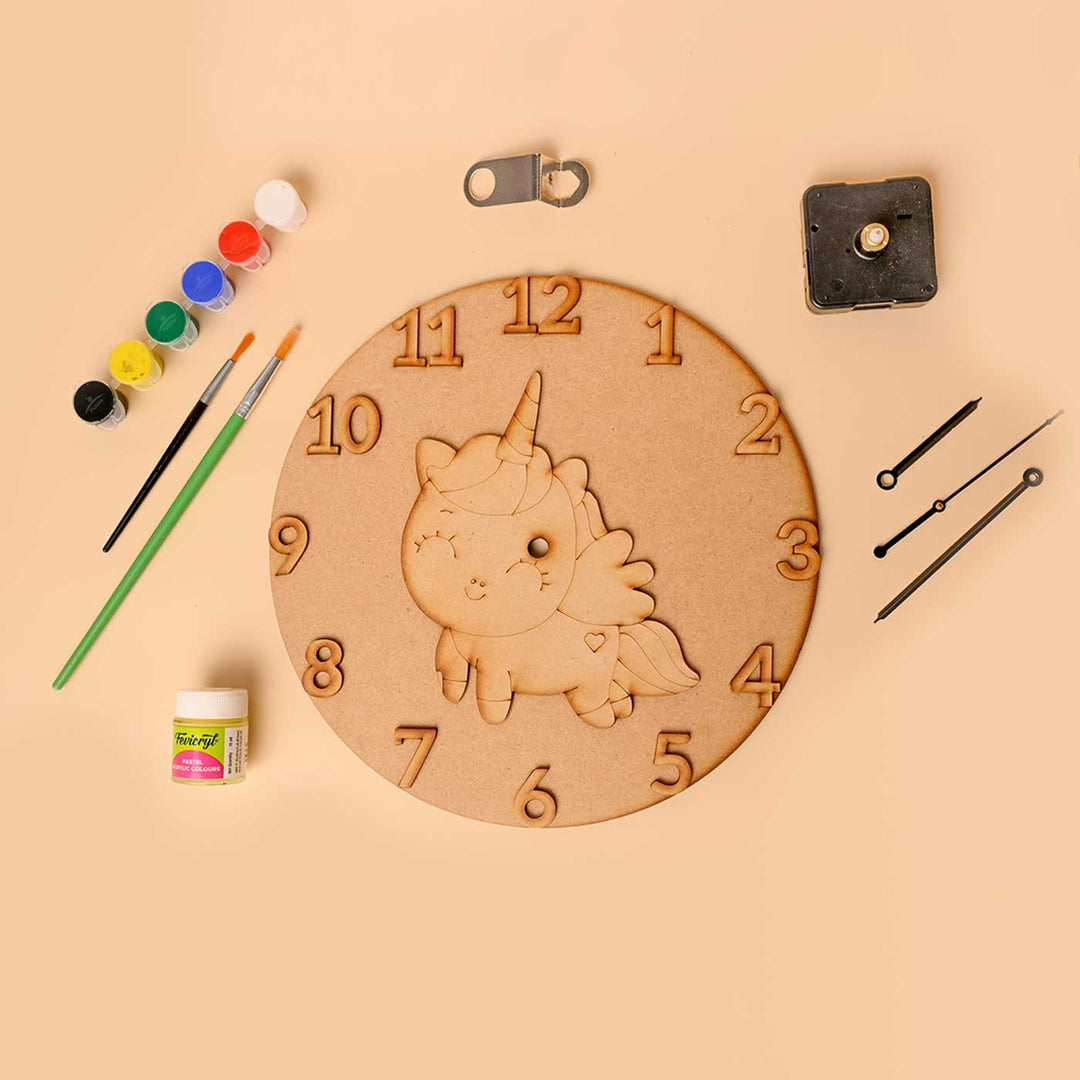 Handmade Magical Unicorn Clock Painting DIY Kit | Set of 6