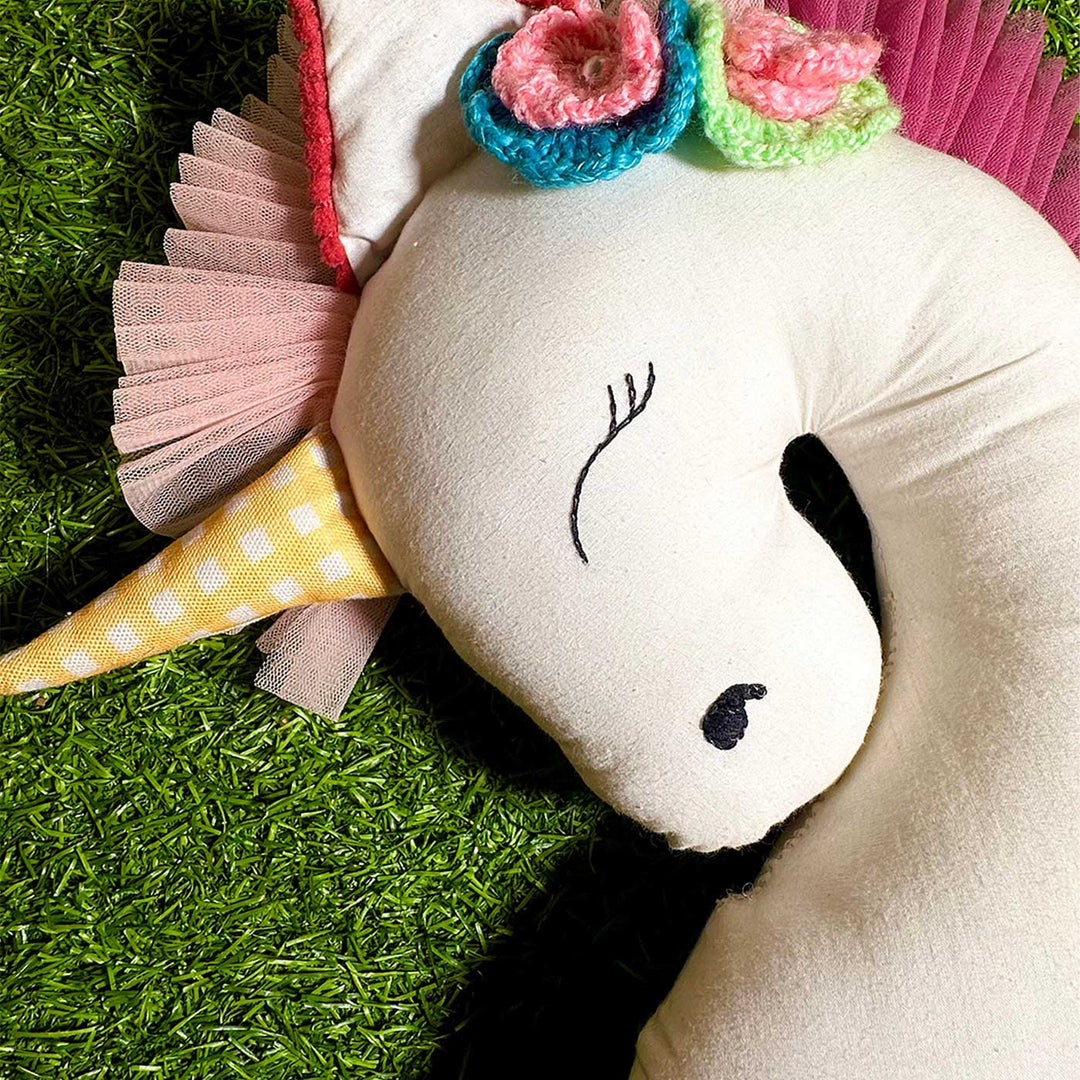 Handmade Unicorn Shaped Cotton Cushion