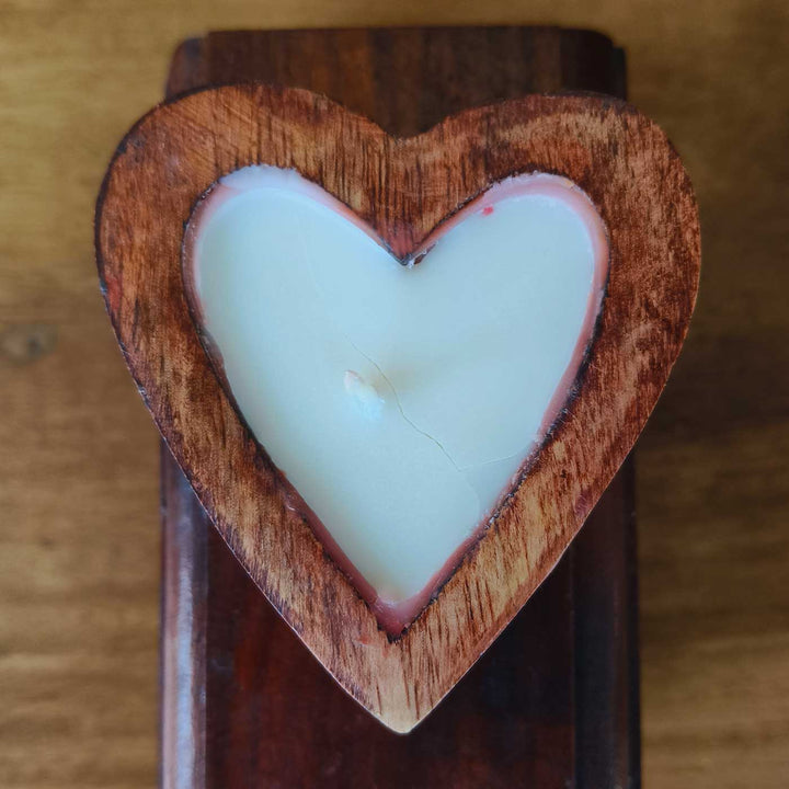 Handmade Heart Shaped Soy Wax Candle