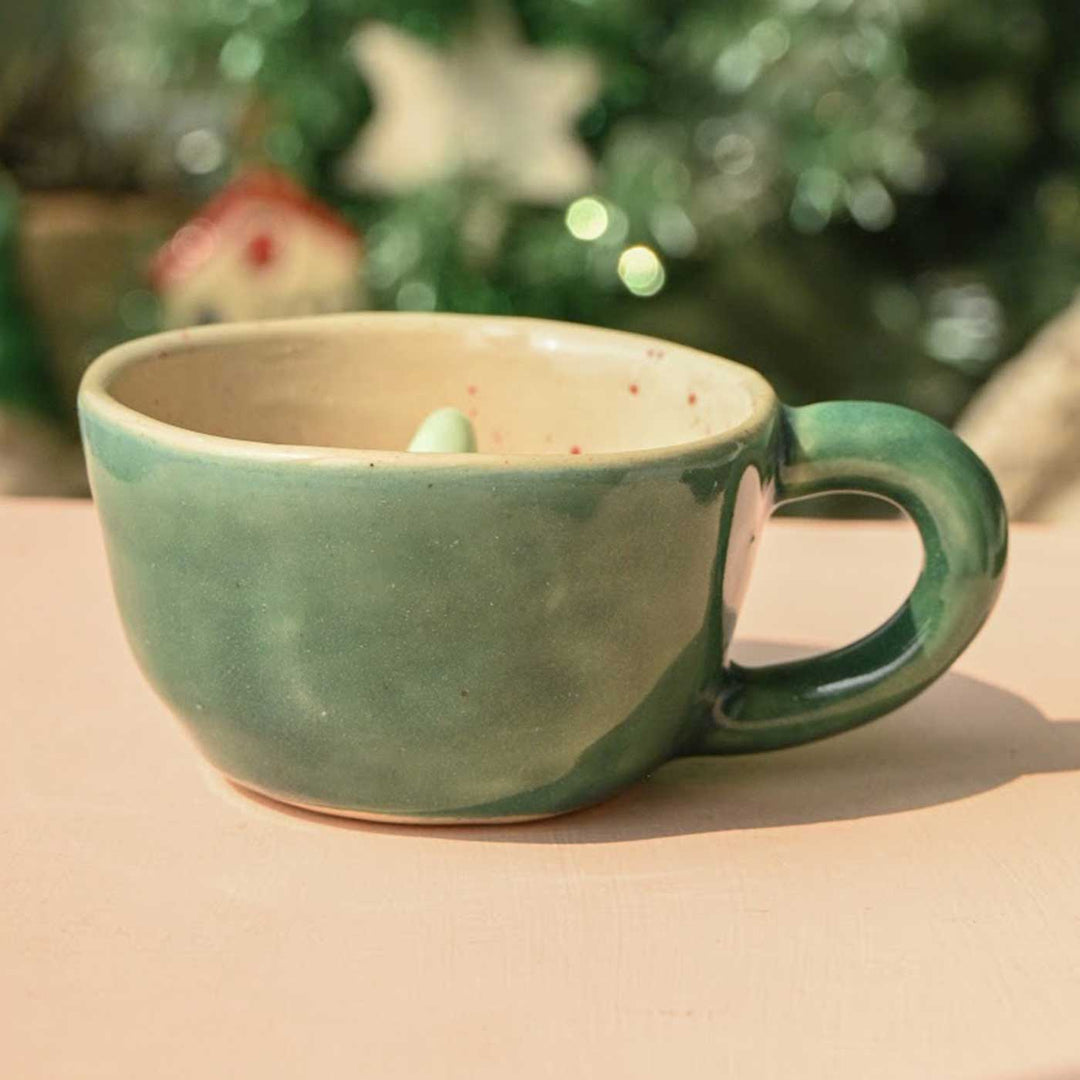 Handmade Reindeer Miniature Ceramic Mug | Secret Santa Gift Ideas