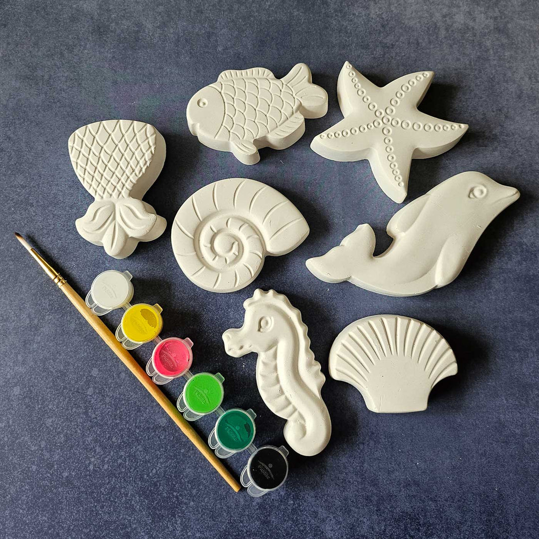 Assorted Ready to Paint Underwater Theme Clay Diy Kit