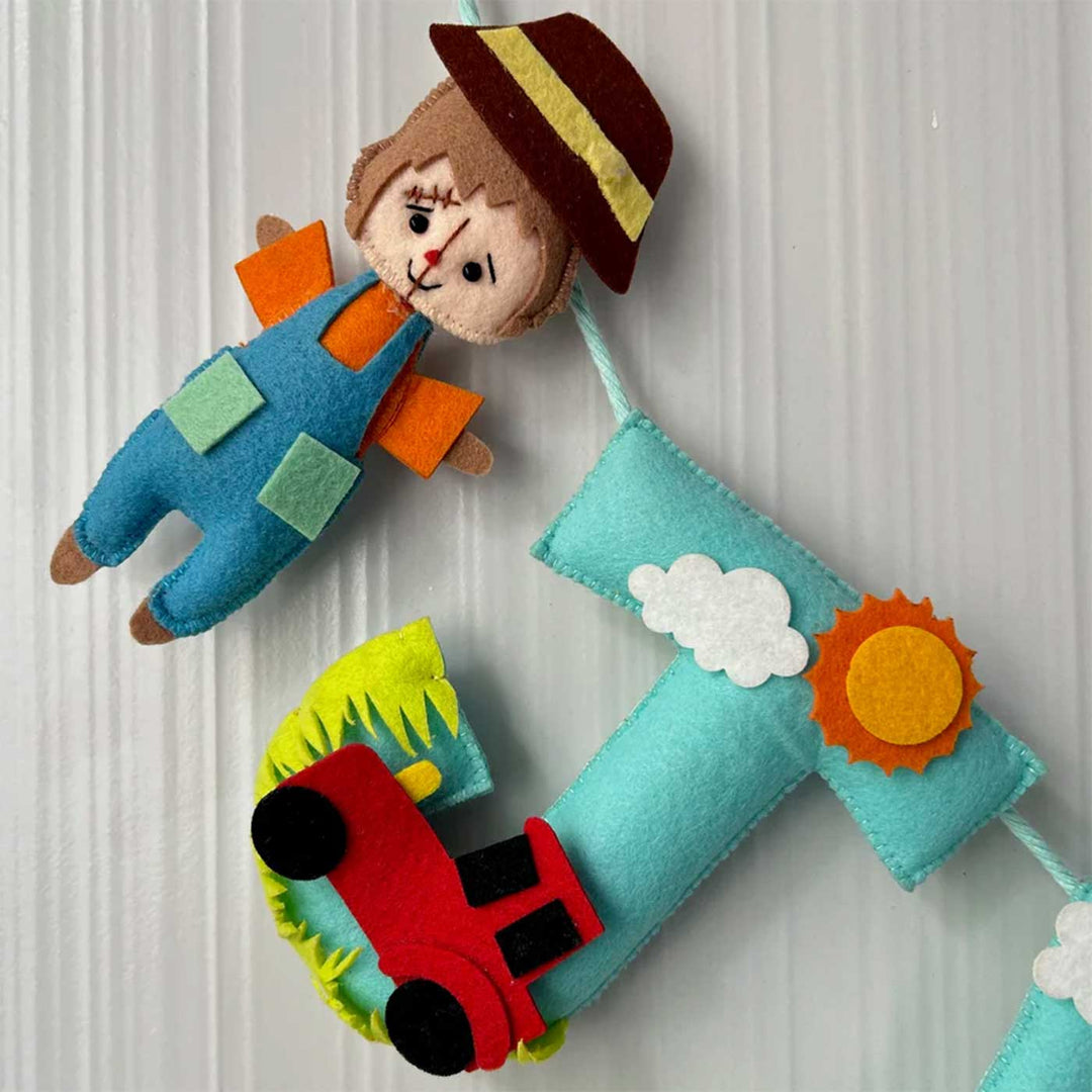 Personalized Bob The Scarecrow Felt Bunting / Garland For Kids