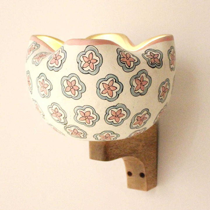 Handmade Classy Hand Painted Terracotta Wall Lamp