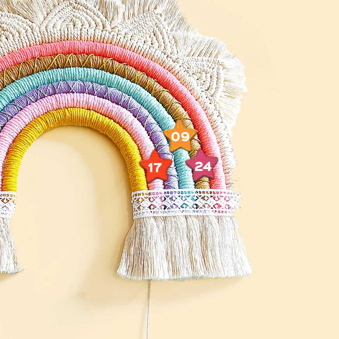 Macrame Princess Rainbow Personalized Kids' Nameplate