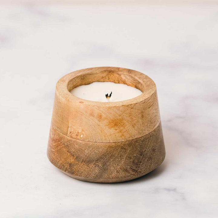 Handmade Wooden Wax Scented Soy Wax Candle