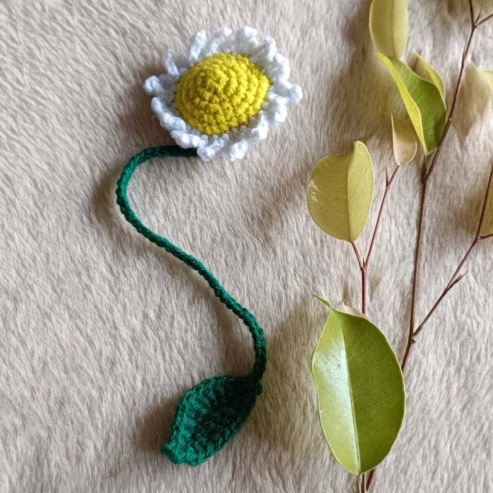 Handmade Crochet Sunflower Bookmark | Set Of 2