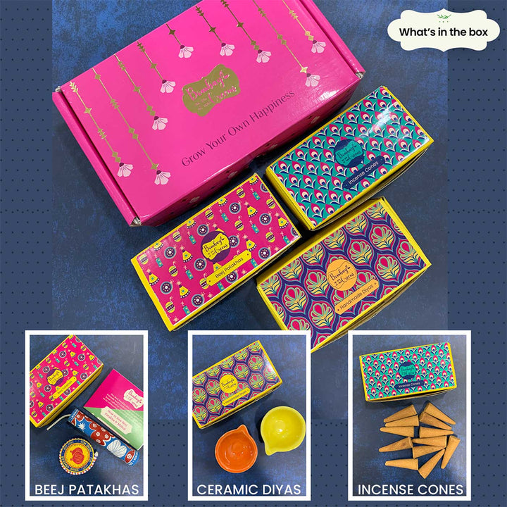 Handmade Diwali - Plantable Seed Cracker Gift Hamper