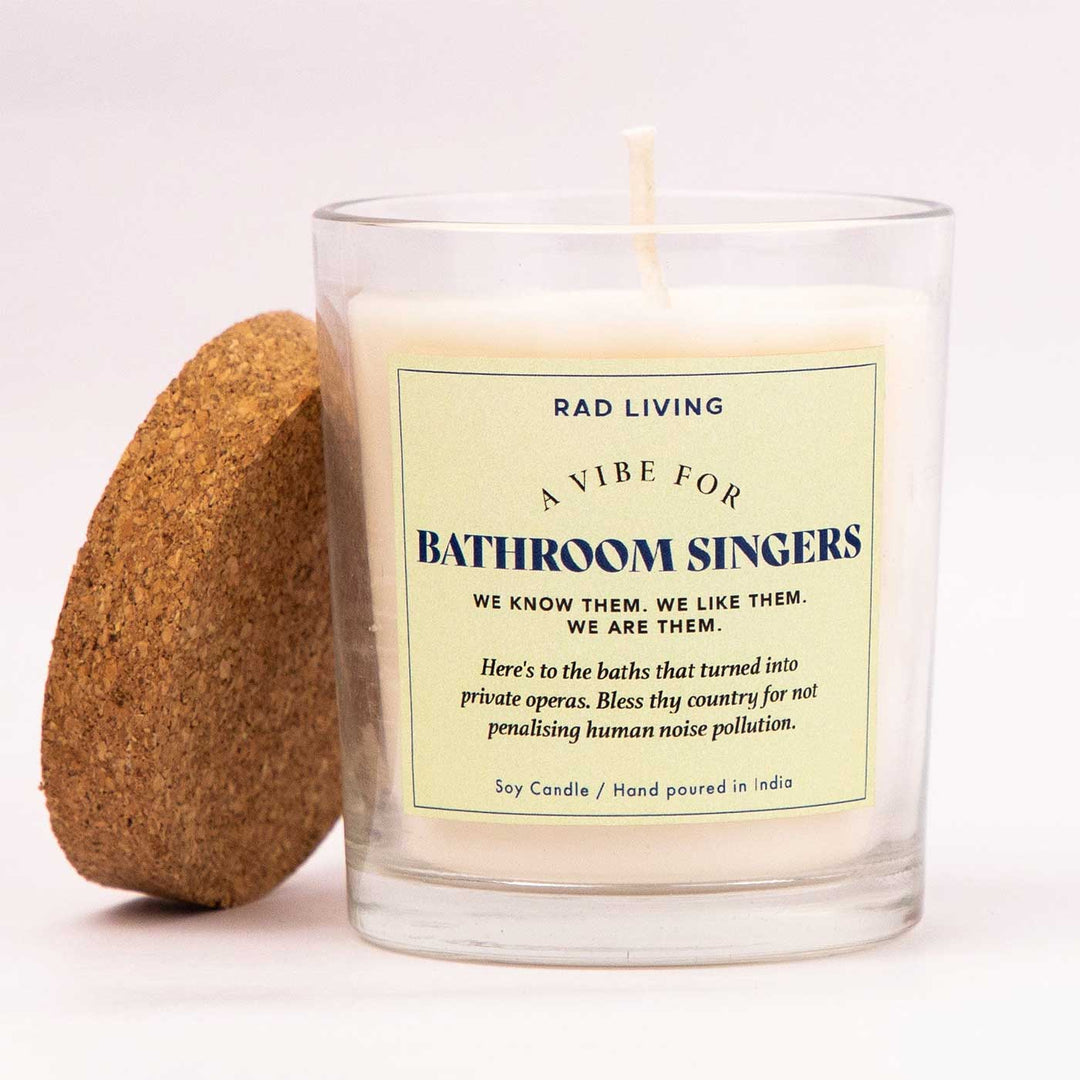 Hand Poured Bathroom Singers After Shower Scented Soy Wax Candle