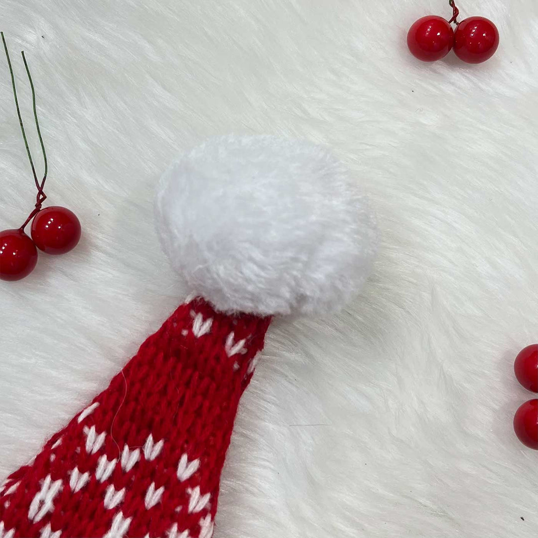 Handmade Classic Knit & Fur Adult Christmas Santa Hat | Xmas Gifting Ideas