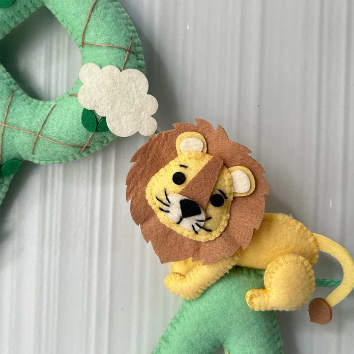 Personalized King Of The Jungle Felt Bunting / Garland For Kids