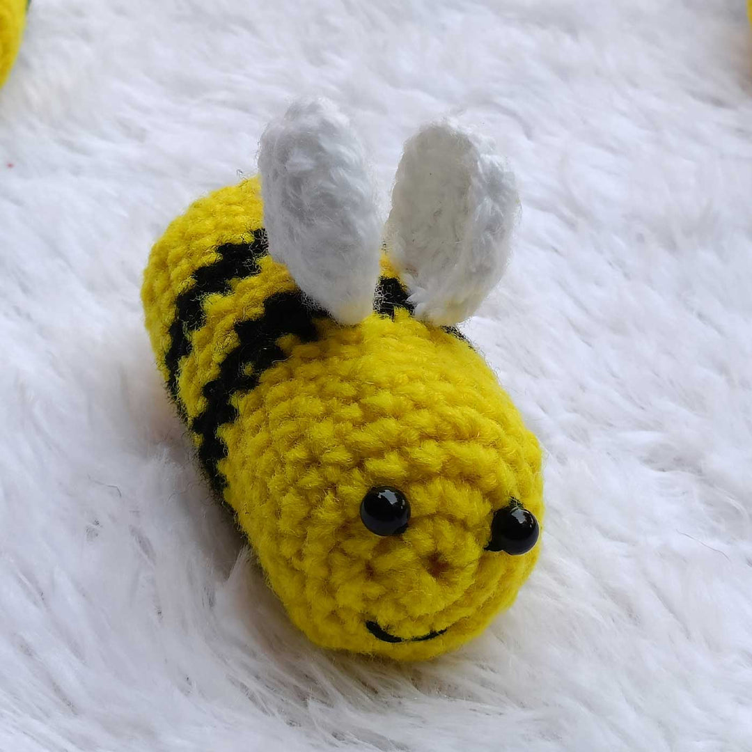 Handmade Crochet Honeybee Key Chain | Set Of 2