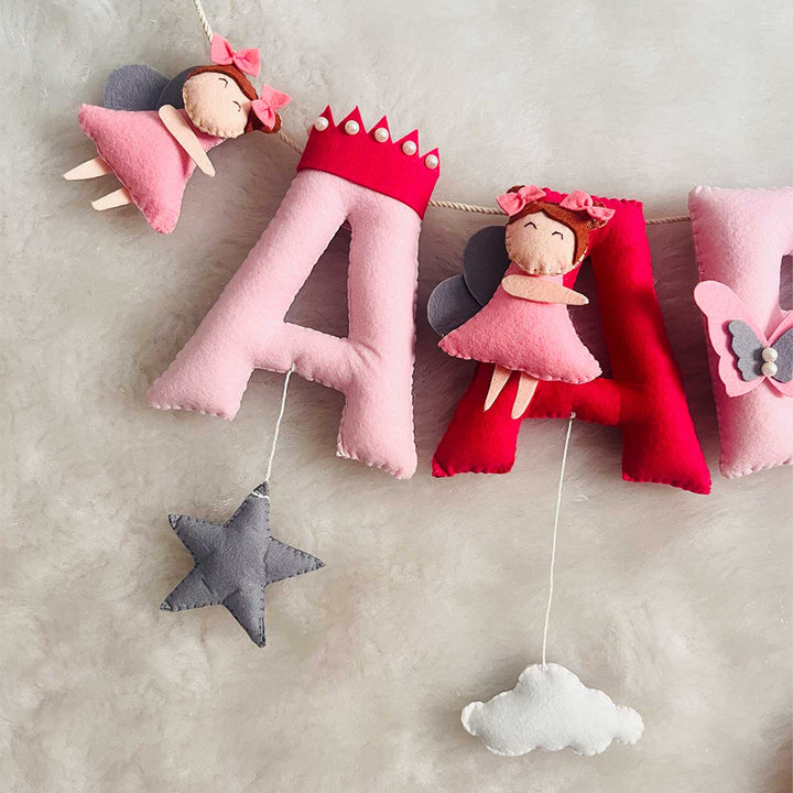 Handcrafted Personalized Fairy Themed Bunting For Kids