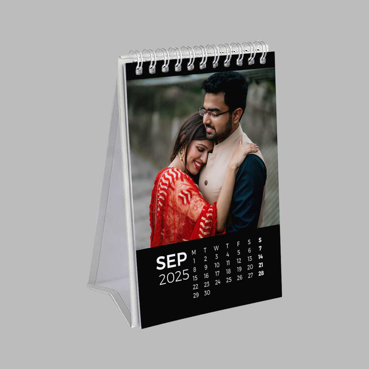 Photo Personalized Mini Glossy Finish 2025 Table Calender