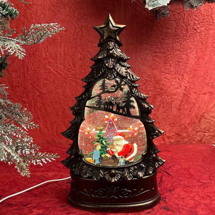 Santa's Xmas Tree Musical Globe For Christmas Table Decoration