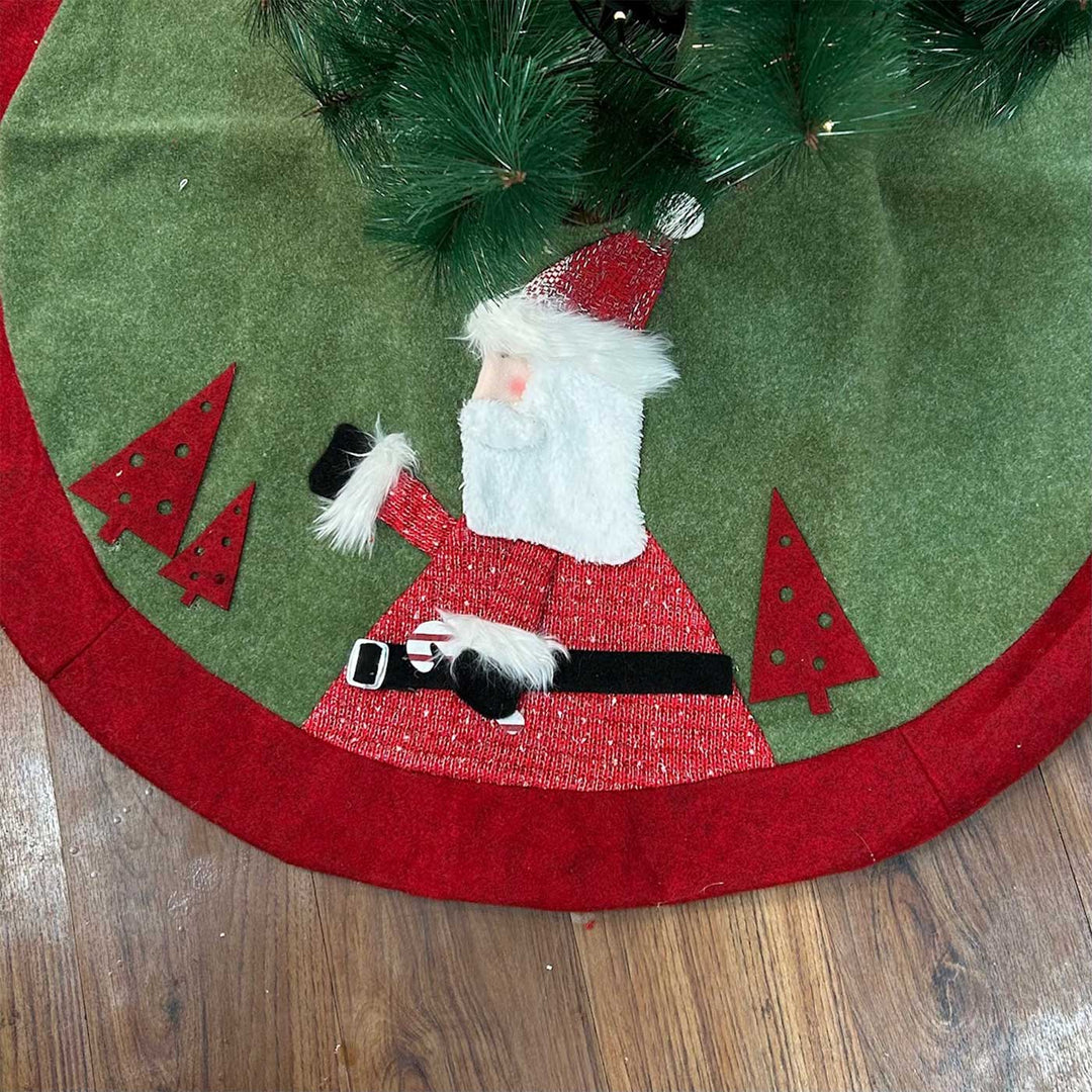 Personalized Santa's Winter Wrap Felt Tree Skirt For Christmas Tree Decoration