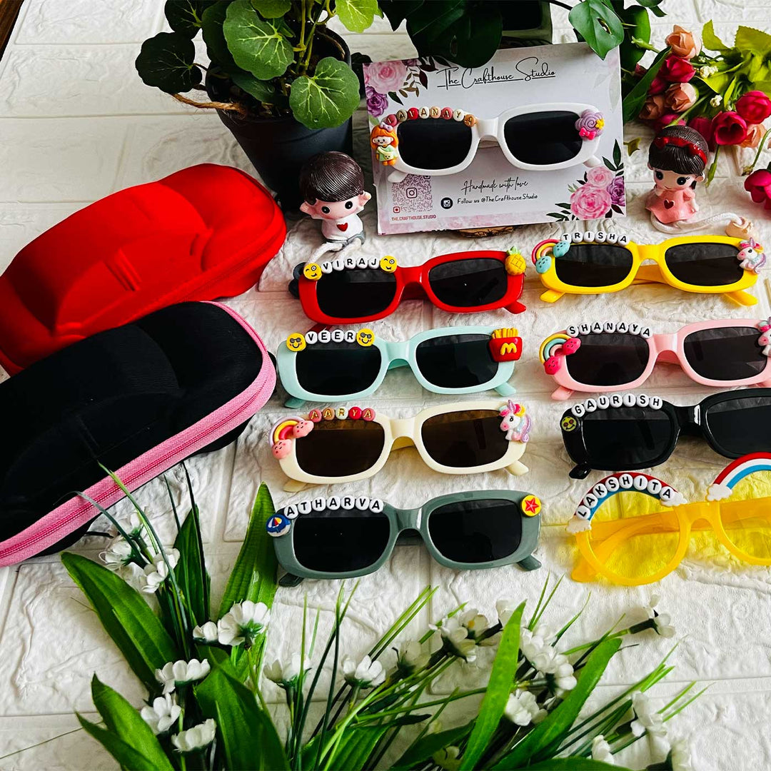 Personalized Unique And Colorful Plastic Sunglasses With Case