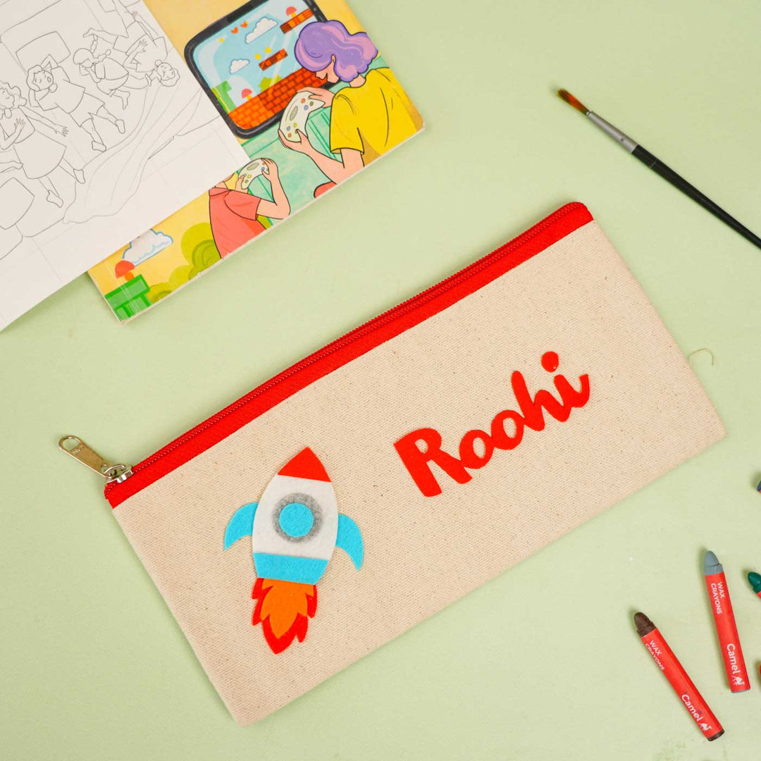 Personalized Space Theme Stationary Pouch