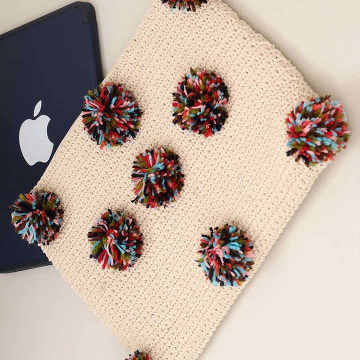 Handmade Crochet Pom Pom Pouch