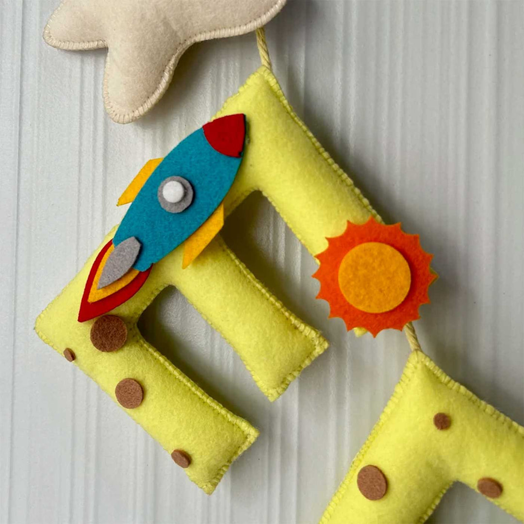 Personalized Outer Space - Boy Felt Bunting / Garland For Kids