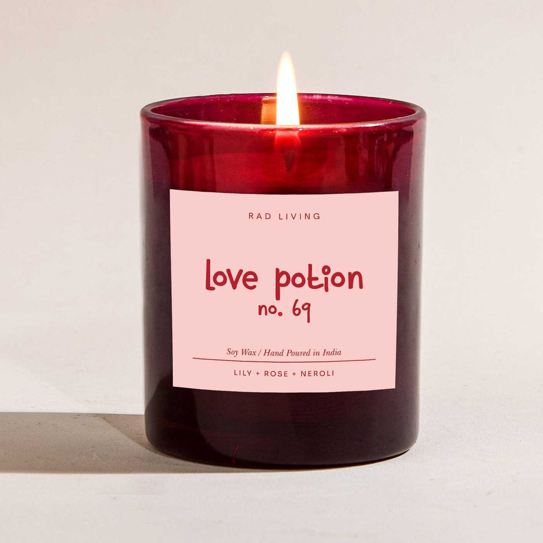 Hand Poured Love Potion No. 69 Lily, Rose & Neroli Scented Soy Wax Candle