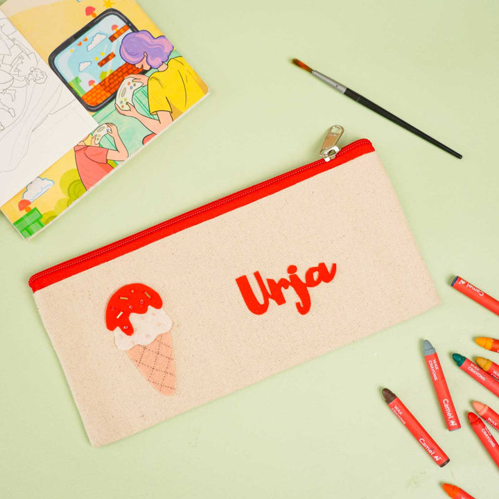 Personalized Icecream Theme Stationary Pouch