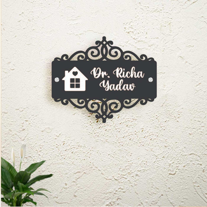 Personalized Black Acrylic Name Plate