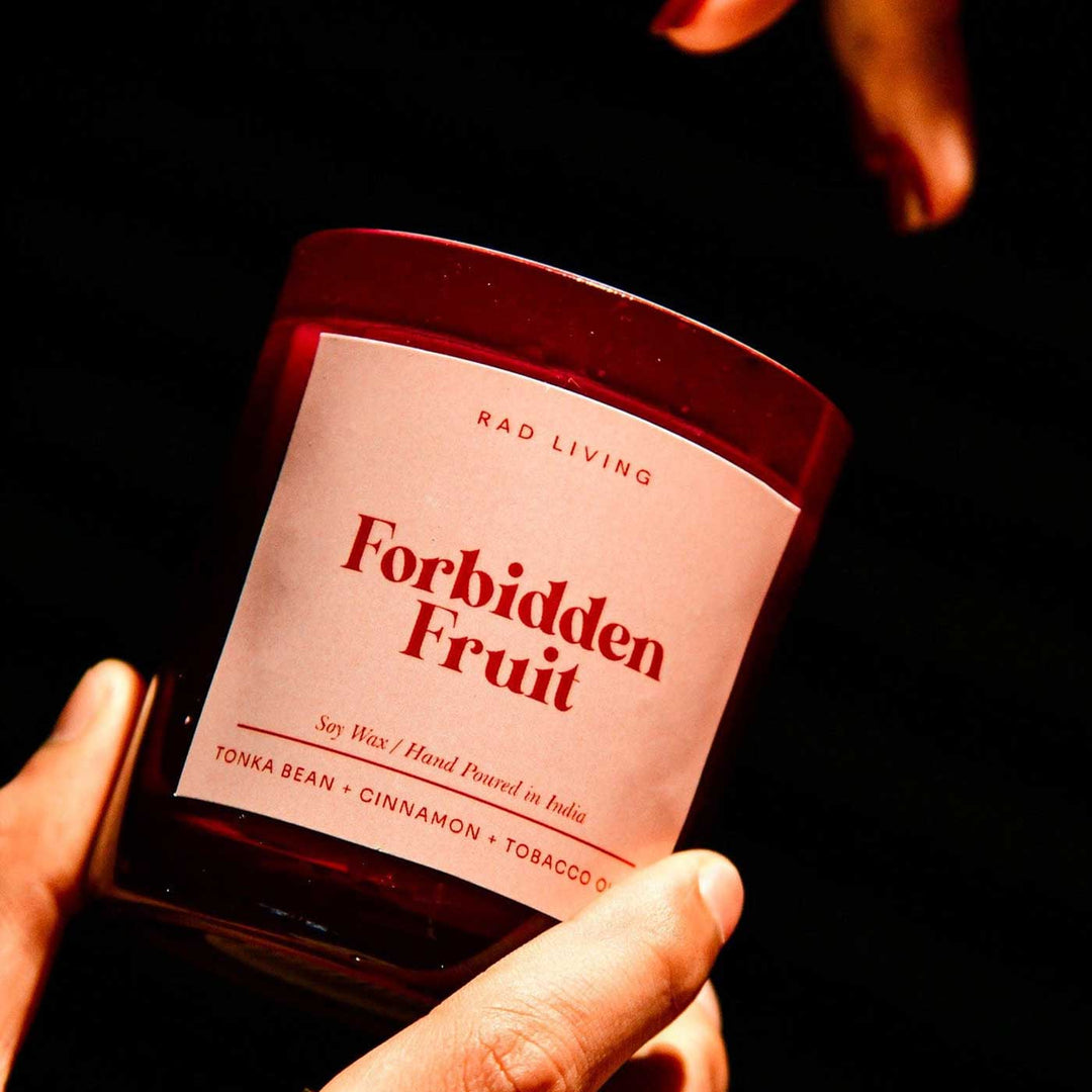 Hand Poured Forbidden Fruit Tonka Bean, Cinnamon & Tobacco Oudh Scented Soy Wax Candle