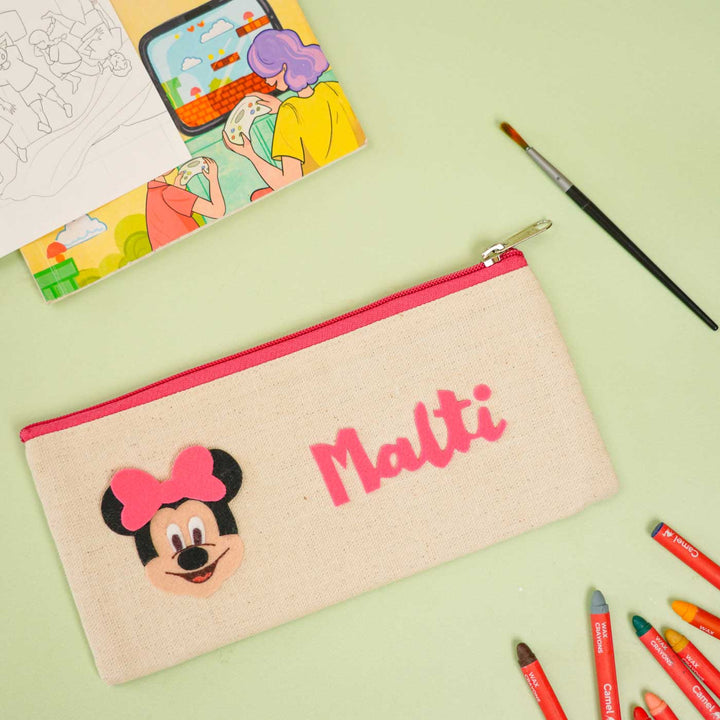 Personalized Mini Mouse Theme Stationary Pouch