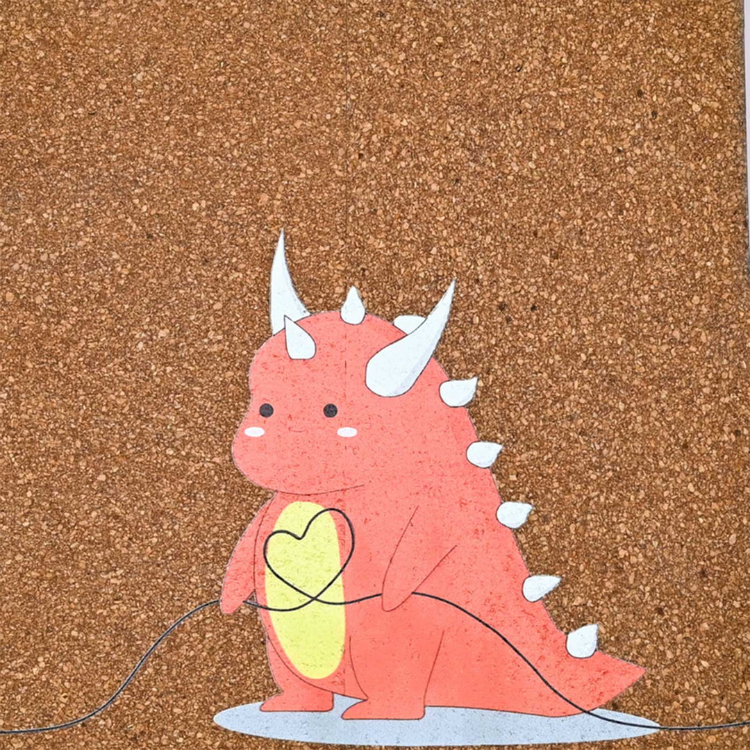 Handmade Dino Puzzle Wooden Pinboard For Kids